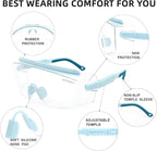 UKNOW Safety Goggles Over Glasses, Safety Glasses Anti Fog Wraparound Eye - Image 5