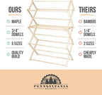 Pennsylvania Woodworks Clothes Drying Rack: Solid Maple Hard Wood Laundry Rack - Image 8