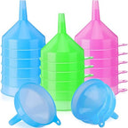 Honeydak 18 Pieces Multi-Purpose Plastic Funnels 4.7 Inch Wide Mouth Funnels by Honeydak