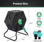 Athena Collection Compost Tumbler, 17 Gallon Single Chamber Outdoor Rotating - Image 3