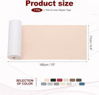 PATIKIL 70x4.4 Inch Linen Repair Tape, Repair Fabric Patch Self Adhesive Couch - Image 2
