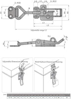 Adjustable Latch Buckle Cabinet Boxes Lever Handle Toggle Catch Latch Lock - Image 4