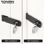 5" Door Padlock Safety Hasp Latch 2 Pcs, Door Hasp Clasp Lock Gate Shed Hasp - Image 4