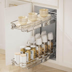 OCG 2 Tier Pull Out Cabinet Organizer, Pull Out Drawers - Image 6