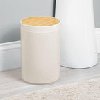 mDesign Plastic Round Trash Can Small Wastebasket - Image 3