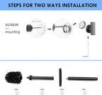 Toilet Brush and Holder Matte Black Toilet Bowl Brush Wall Mounted Toilet Brush - Image 6