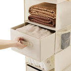 MAX Houser 5 Tier Shelf Hanging Closet Organizer, Cloth Hanging Shelf - Image 5