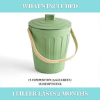 Martha Stewart Indoor Compost Bin | Countertop Composting Bucket - Image 4