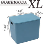 Plastic Storage Bins with lids, Storage Baskets, Container with handle - Image 5