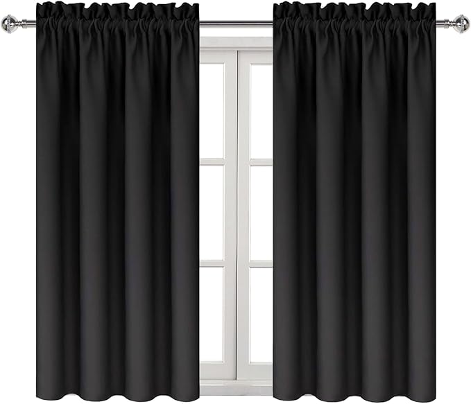 DWCN Black Blackout Curtains for Bedroom –Rod Pocket Thermal Insulated Room - Image 8