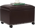 Joveco Leather Storage Ottoman by Joveco