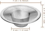 Heavy Duty Stainless Steel Slop Basket Filter Trap Mesh Metal Sink Strainer - Image 2