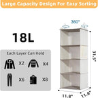 2 Packs Hanging Closet Organizer, 4-Shelf Closet Organizers and Storage - Image 2