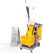 Stainless Steel Wet Floor Sign 2 Pack, 24 Inch Double-Sided Foldable Caution - Image 3