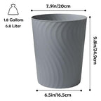 YGJT Small Trash Can, 3 Pack 1.8 Gallons Bathroom Trash Can, Slim Waste Basket - Image 6