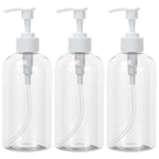 Yebeauty Plastic Pump Bottle, 3 Pack 13.5oz/400ml Stylish Shampoo Bottles by For+A+Better+Life