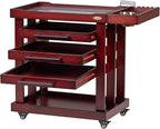 MEEDEN Art Supply Storage Cart, 5 Tier Solid Beech Wood Utility Rolling Cart by MEEDEN