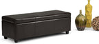 SIMPLIHOME Avalon 48 inch Wide Contemporary Rectangle Storage Ottoman Bench in - Image 11