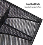Mind Reader Countertop Organizer, 2 Tier Mesh Storage Caddy with 11 Compartments for Office Supplies, Breakroom Essentials, and Snacks