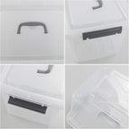 4-Pack Clear Plastic Storage Latch Box - Image 2
