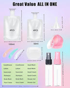 17 Pack Travel Pouches for Toiletries, TSA Approved, Travel Size Portable - Image 2