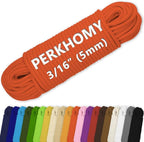 PerkHomy Cotton Rope 3/16" 100 ft Multi Purpose Utility Diamond Braided Cord by PerkHomy