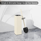 BGL Standing Toilet Brush and Holder Matte White Aluminium Toilet Bowl Cleaner - Image 2