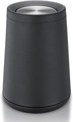 Household Swing Black Bathroom Trash Can，Brushed Stainless Steel，10 L/3 by BRIEFHUMAN