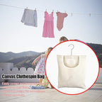 JIANWEI Canvas Clothespin Bag, Clothes Pins Bag Holder, Laundry Clothes Pin - Image 4