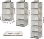2 Packs Hanging Closet Organizer Storage, 3-Shelf Hanging Shelves - Image 2