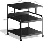 Printer Stand, Heavy Duty Sturdy 3-Tier Rolling Cart - Image 3