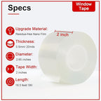 Transparent Window Weather Sealing Tape 2 Inch x 16.5 FT Weather Stripping - Image 2