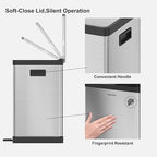 Kitchen Trash Can, 2 x 5.3 Gallon Garbage Can - Image 5