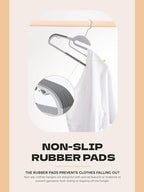 HOUSE DAY Grey Plastic Hangers 30 Pack, Slim Space Saving, Non Slip Clothes - Image 6
