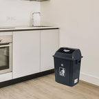 6 Gallon Plastic Swing Lid Garbage Can, Office Trash Can - Image 7
