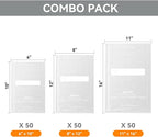 Wevac Vacuum Sealer Bags, 150 Gallon 11" x 16", and Quart 8" x 12" and Pint 6" - Image 8