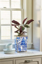 Jaye’s Studio Garden Party Decorative Gold Waste Basket - Image 7