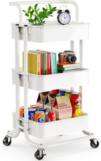 Pipishell 3 Tier Mesh Utility Cart, Rolling Metal Organization Cart - Image 8