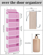 Over The Door Organizer, 5 Shelves Closet Door Hanging Organizer - Image 2