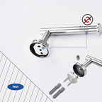 TASTOS Polished Chrome Toilet Paper Holder SUS304 Stainless Steel, Modern Round - Image 6