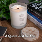 Vanilla Candle - 9.7 oz /275g Vanilla Scented Candle in Cream Frosted Glass Jar - Image 6