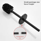 Toilet Bowl Brush and Holder, 304 Stainless Steel No-Punch Hook Base Dual - Image 9