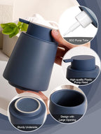INGOFIN Ceramic Foaming Soap Dispenser -14 oz Foam Hand Soap Dispenser Bathroom - Image 4