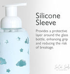 SoCal Suds & Company Glass Foaming Hand Soap Dispenser, Soft Grip Silicone - Image 5