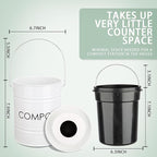 Vipush Compost Bin with Lid Small Countertop Compost Bin includes Inner Liner & - Image 5