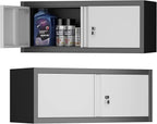 Metal Garage Storage Cabinet, Locking Cabinet Wall Mounted, 12.8" H Floating by STEELIST