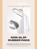 HOUSE DAY Heavy Duty Plastic Hangers 100 Pack, Durable S-Shaped Non Slip Coat - Image 4