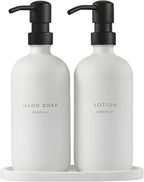 MaisoNovo Soap Dispenser 3-Piece Set | 16.9oz White Bottles by MaisoNovo-TheArtofSustainableLiving