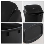 Zopnny 4-Pack 11 Gallon Swing Lid Trash Can, Plastic Swing-Top Garbage Can - Image 3