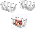16inch Freezer Wire Storage Organizer Baskets, Household Refrigerator Bins by Y.Z.Bros